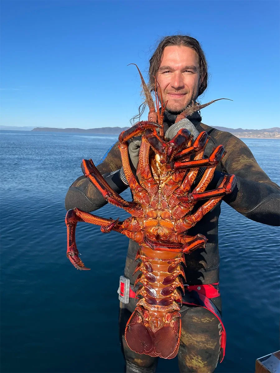 Captain Garrick with the catch