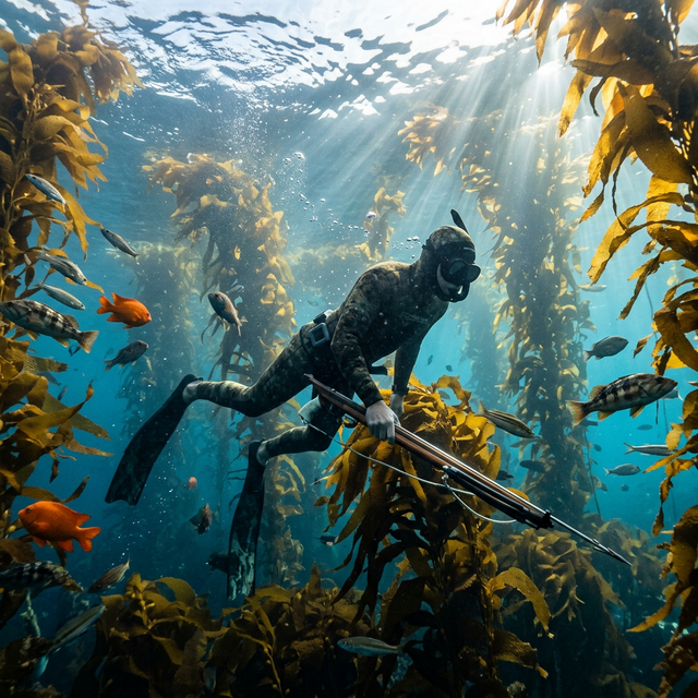 Spearfishing underwater
